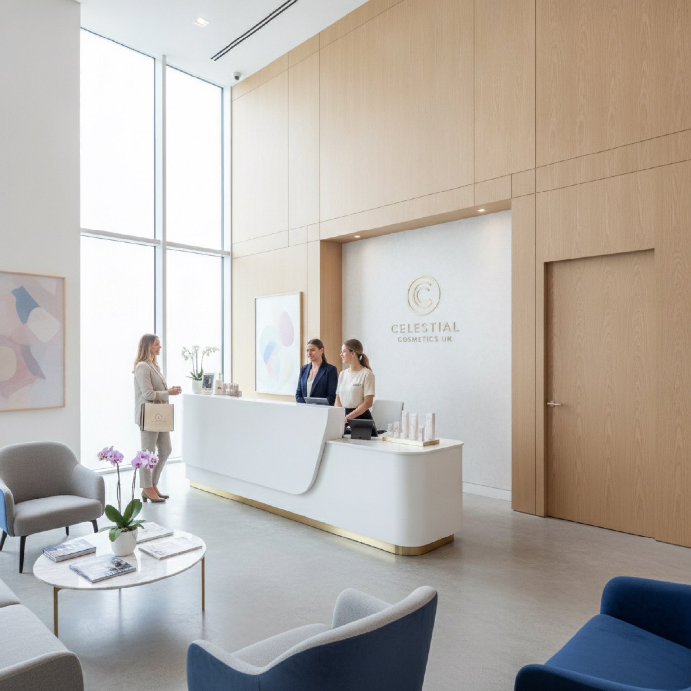 Medical professionals conducting a hair transplant in a clinic setting.